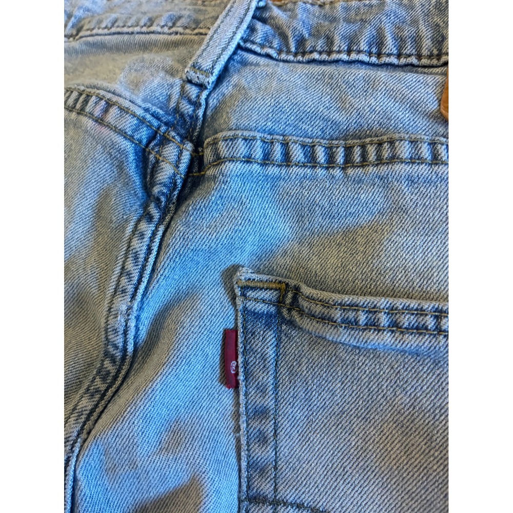 Levis 502 Regular Taper Light Wash Raw Hem Jeans Mens W31 L32 Distressed - Picture 5 of 9